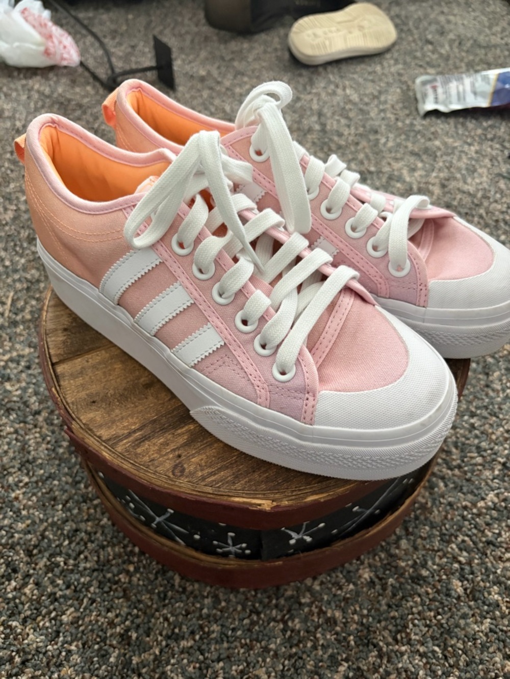 Adidas Nizza Platform Sneakers Acid Orange Pink